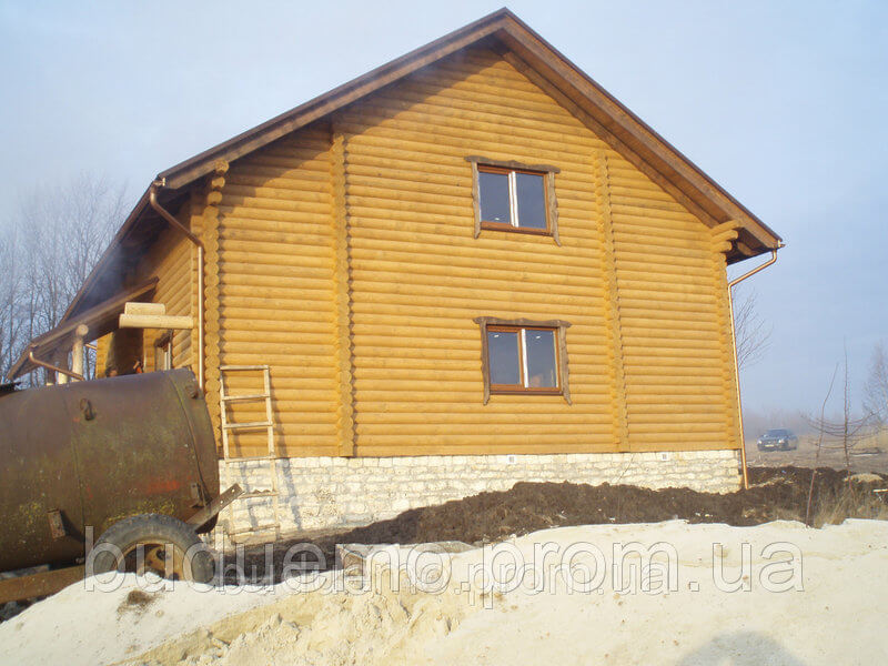 Будівництво будинків з оціліндрованого брусу